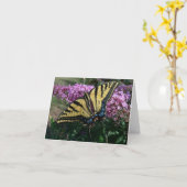 De nieuwe Tuinen Notecard- Westerne Swallowtail Kaart (Gele Bloem)