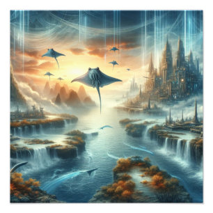 De Nieuwe Wereld Fantasy Art Foto Afdruk