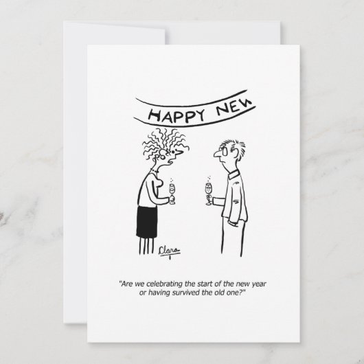 De nieuwjaarskaart vieren kaart (Voorkant)