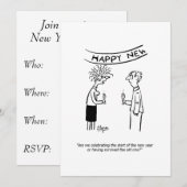 De nieuwjaarskaart vieren kaart (Voorkant / Achterkant)