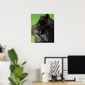 De nieuwsgierige Schnauzer Poster (Thuiskantoor)