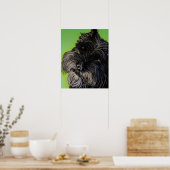 De nieuwsgierige Schnauzer Poster (Keuken)