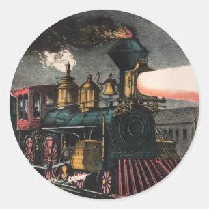 De Night Express-Stickers Ronde Sticker