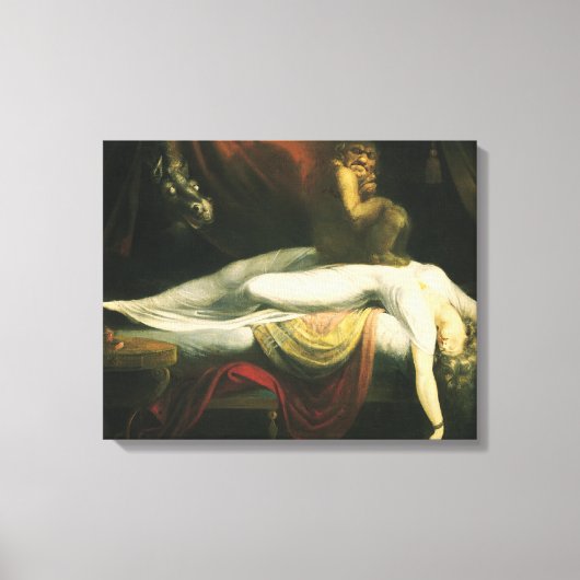 De Nightmare, Henry Fuseli Canvas Afdruk (Voorkant)