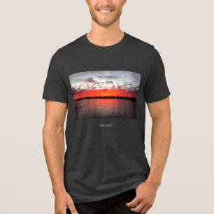 De Nijl, dramatische zonsondergang. Tri-Blend Shirt