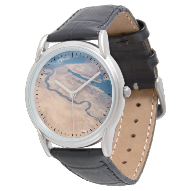 De Nijl, het Rode Zee en het Mediterrane Zee. Horloge (Gekanteld)
