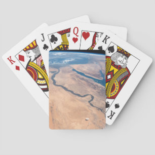 De Nijl, het Rode Zee en het Mediterrane Zee. Pokerkaarten