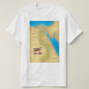 De Nijl vintage stijl oude kaart poster T-shirt