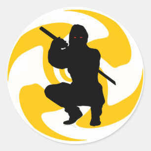 DE NINJA CREED RONDE STICKER