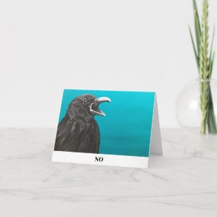 De No Crow Note Card Kaart