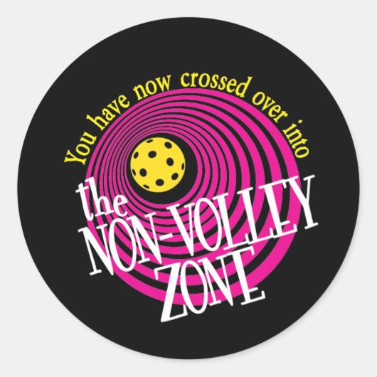 De no-volleyzone ronde sticker (Voorkant)