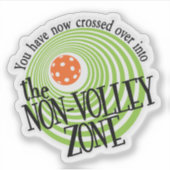 De no-volleyzone sticker (Voorkant)
