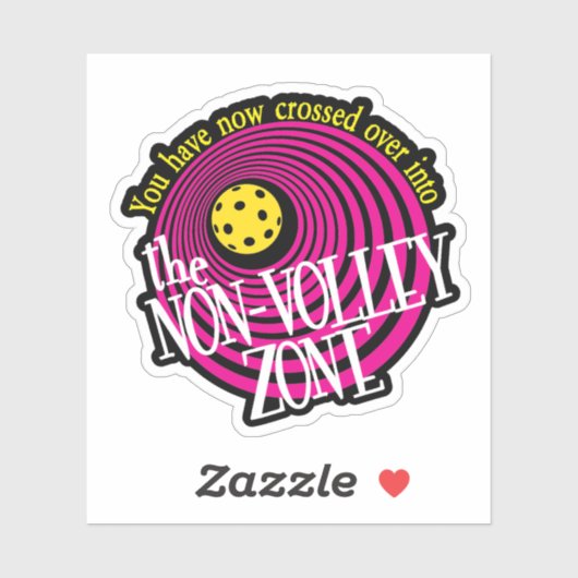 De no-volleyzone sticker (Vel)
