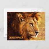 De Noble Lion-foto Briefkaart (Voorkant / Achterkant)