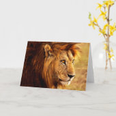 De Noble Lion-foto Kaart (Gele Bloem)