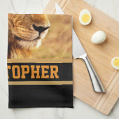 De Noble Lion-foto Theedoek (Quarter Fold)