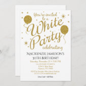 De nodiging van de witte Partij Al Witte Partij no Kaart (Voorkant / Achterkant)