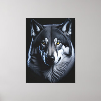 De Noordelijke Wolf Canvas Afdruk