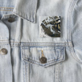 De noordwestpassage vierkante button 5,1 cm (In situ)