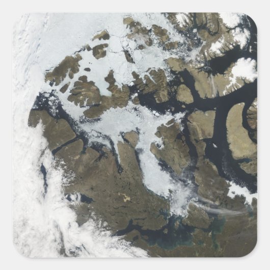 De noordwestpassage vierkante sticker (Voorkant)