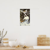 De noordwind die zich over het Zee bemoeien Poster (Keuken)