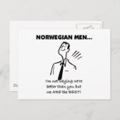 De Noorse Mannen zijn de beste Briefkaart (Voorkant / Achterkant)