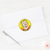 De Noorwegen-zitting Ronde Sticker (Envelop)