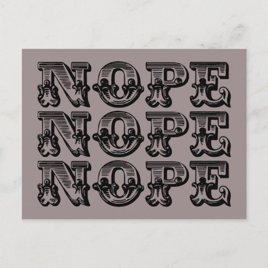 De Nope Kaart grappig briefkaart (Voorkant)