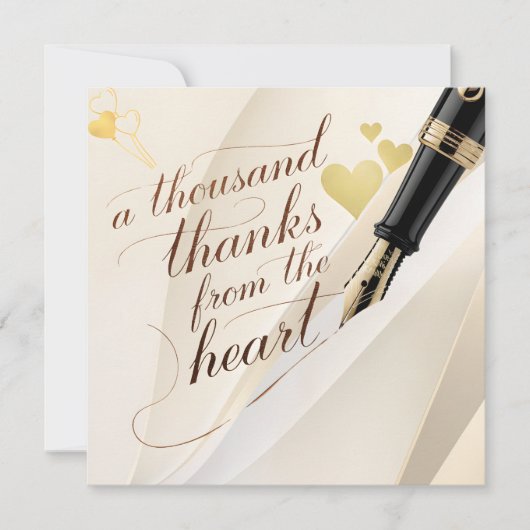 De nos coeurs à votre carte de remerciements (Devant)