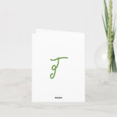 De notakaart van de boeman kaart (Achterkant)