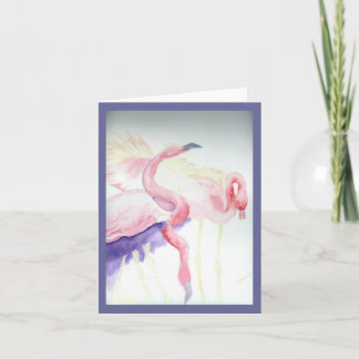 De notakaart van de flamingo kaart