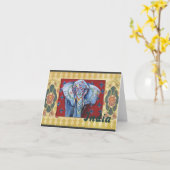 De notakaart van de olifant #2 kaart (Gele Bloem)