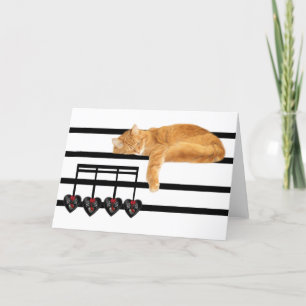 De nota's van de liefde van de kat feestdagen kaart