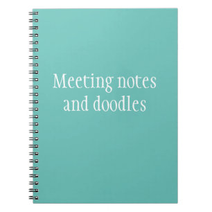 De Nota's van de vergadering en Doodles Funny werk Notitieboek