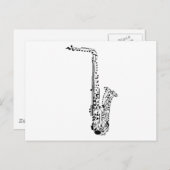 De Nota's van Saxaphone Briefkaart (Voorkant / Achterkant)
