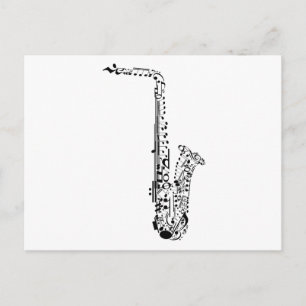De Nota's van Saxaphone Briefkaart