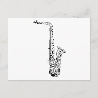 De Nota's van Saxaphone Briefkaart