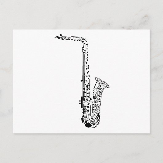 De Nota's van Saxaphone Briefkaart (Voorkant)