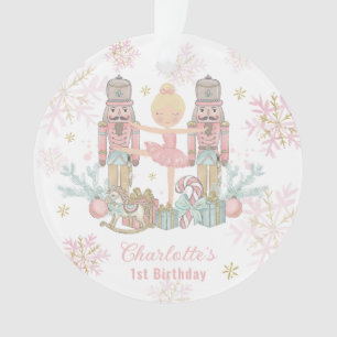De Notenkraker Ballet Blush Roze 1e Verjaardag Ornament