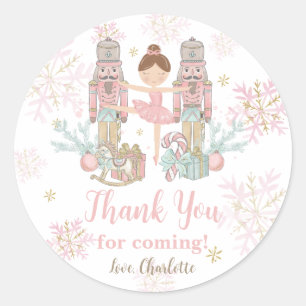 De Notenkraker Ballet Blush Roze Kerst Favoriet Ronde Sticker