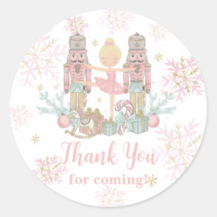 De Notenkraker Ballet Blush Roze Kerst Ronde Sticker