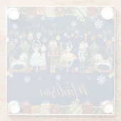 De notenkraker Ballet Feestelijke Kerst Glazen Onderzetter (Achterkant)