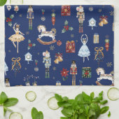 De Notenkraker Kerst Ballet  Navy Blue Theedoek (Gevouwen)