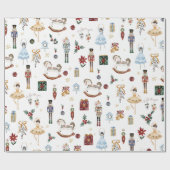 De Notenkraker Kerst Ballet Waterverf Cadeaupapier (Vlak)