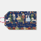 De Notenkraker Vintage Kerstmis Cadeaulabel (Achterkant Horizontaal)