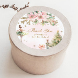 De Notenkraker Winter Nederland Dank u Ronde Sticker