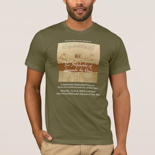 De Notitieboeken van Leonardo da Vinci Concert T-s T-shirt (Voorkant)