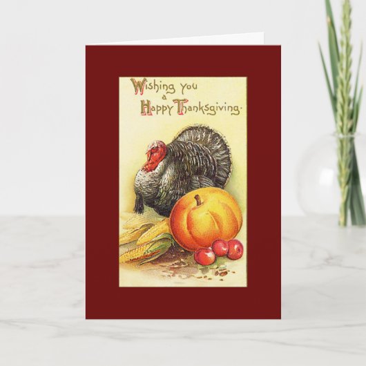 De Notre Famille À Votre Carte Thanksgiving (Devant)