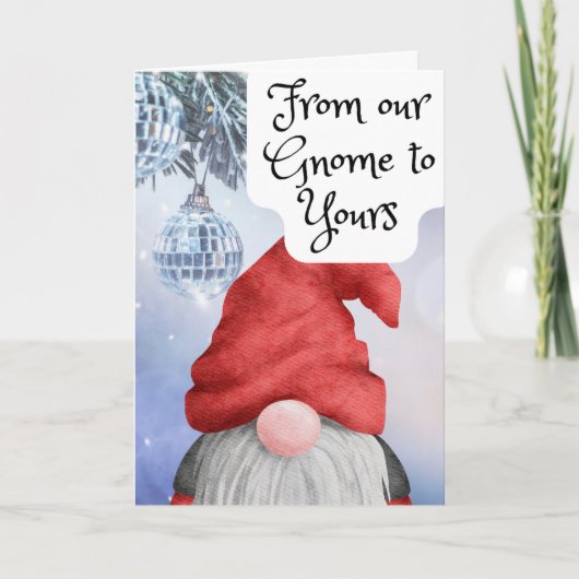 De notre Gnome à votre carte de Noël (Devant)