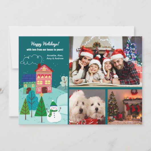 De Notre Maison À Votre 3 Photo Carte De Vacances (Devant)